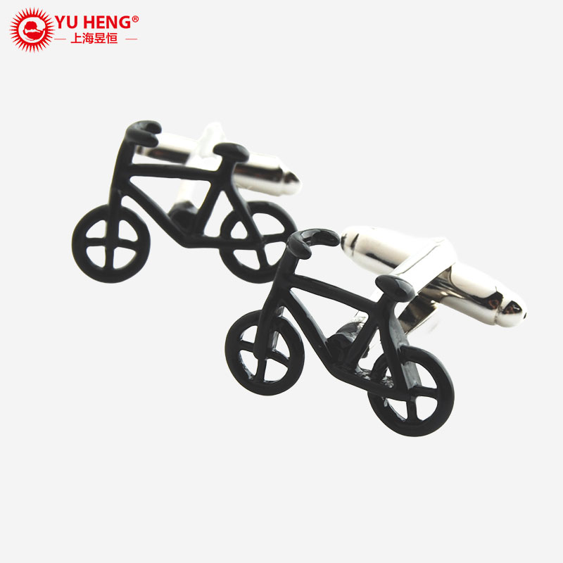 YH-1801 Spray Paint Bicycle Cufflinks