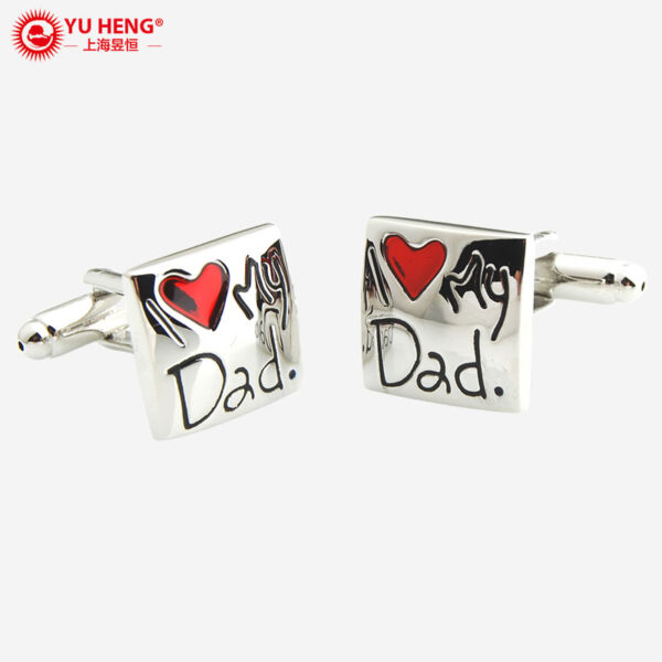 YH-2292 I Love My Dad Cufflinks