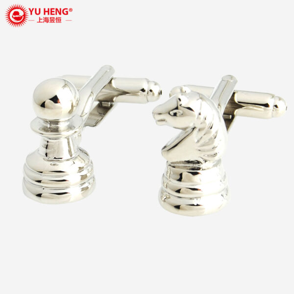 YH-678 Chess Pawn and Knight Cufflinks