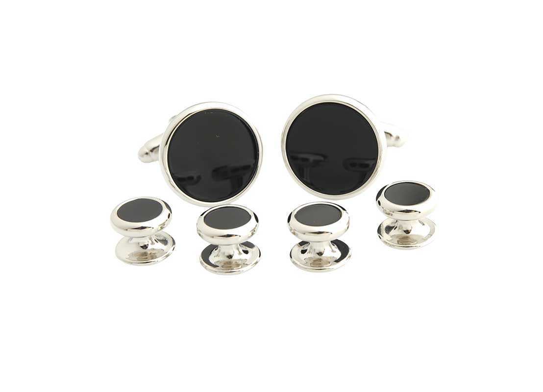 black cufflinks