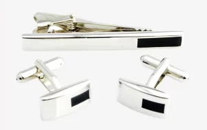 matching cufflinks and tie clips