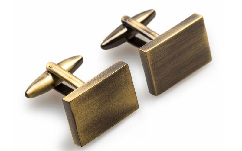 Antique style brass cufflinks