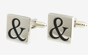 engraved brass cufflinks