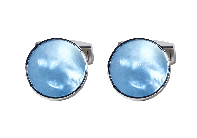 blue mother of pearl cufflinks