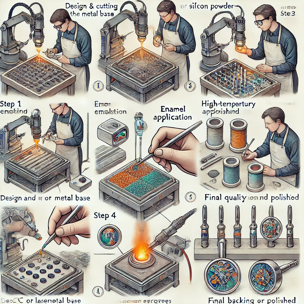 Production Process of Enamel Cufflinks