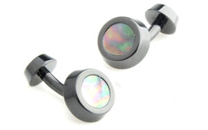 black mother of pearl cufflinks